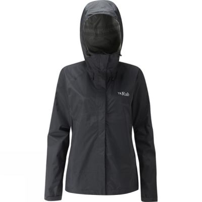 Chaquetas Rab Downpour Mujer Negras - Chile LVH517294